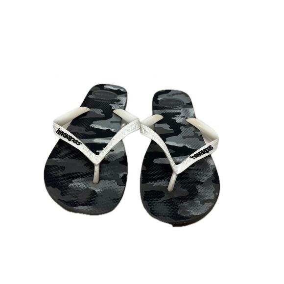 Havalanas Black White Flip Flop Sandals Men's Size 11 - Picture 1 of 4